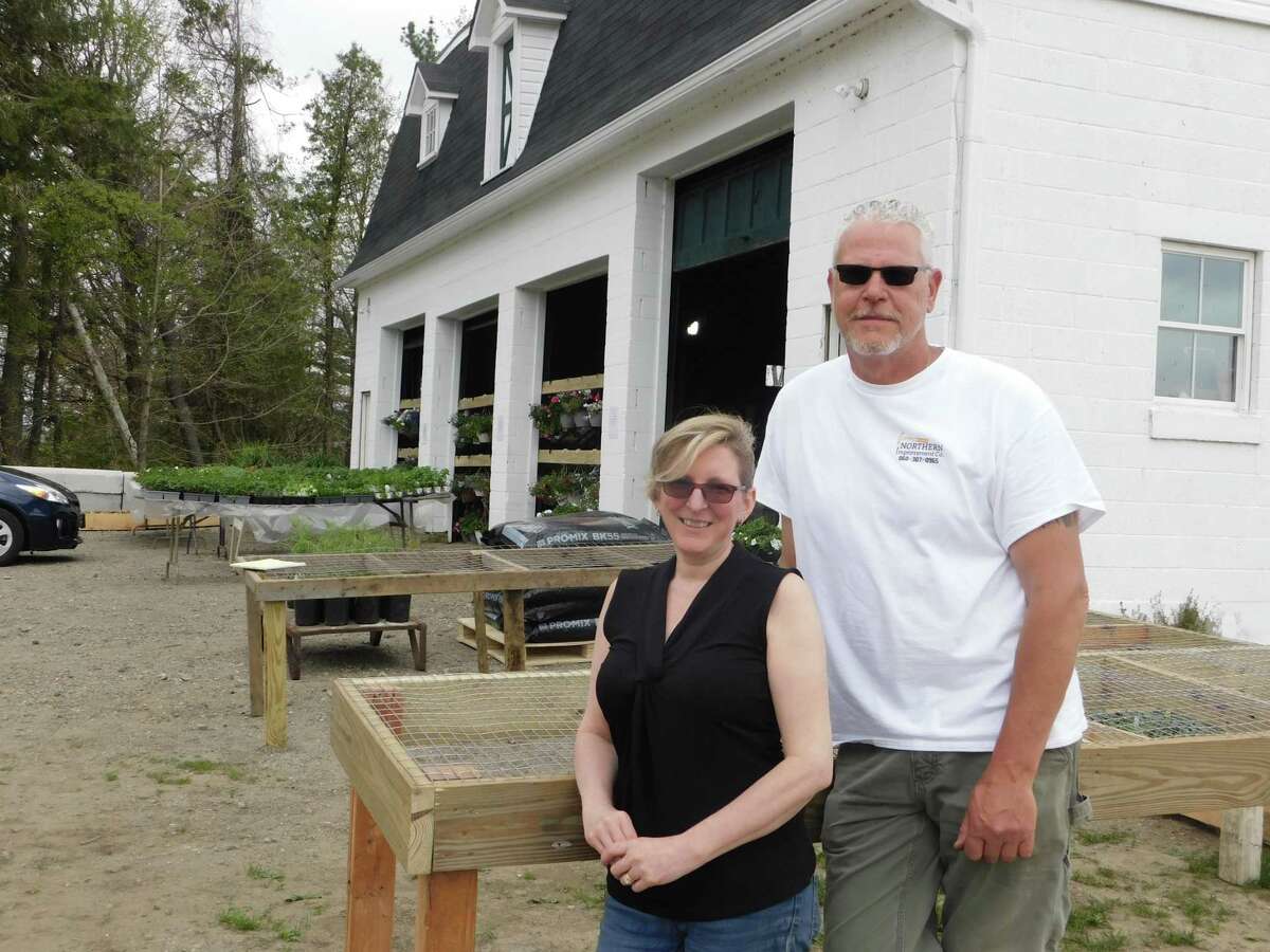 Richard Weigold and his wife, Cara, announced this week that they are closing their retail business, Weigold Floor Covering on East Albert Street, Torrington. They are pictured outside their nursery at 59 Old Middle St., Torrington, which opened in May.