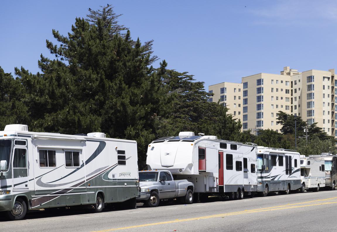 Could . State parking lot house homeless families living in RVs?