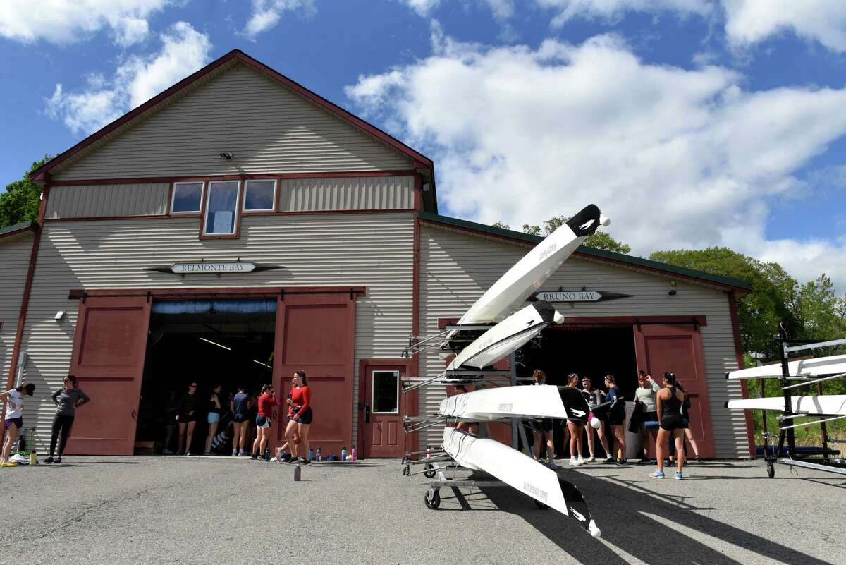 The Saratoga Rowing Association boathouse on Tuesday, May 17, 2022, at Saratoga Lake in Saratoga, N.Y.