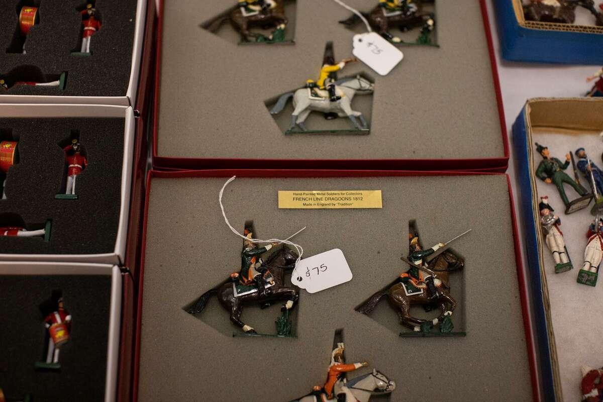 Thousands of toy soldiers and model military machinery are for sale at the Texas Toy Soldier Show.