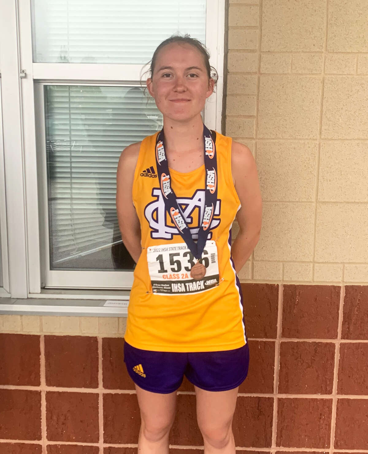 Hannah Meiser became the first runner in school history to medal when she placed ninth in the 1,600-meter run at the Class 2A state track meet at Eastern Illinois University on Saturday.