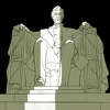 IstvanBanyaiSet in Stone,2008Illustration forSet in Stone: Abraham Lincoln and the Politics of Memoryby Thomas Mallon,The New Yorker, October 13, 2008DigitalImage©Istvan Banyai. All rights reserved