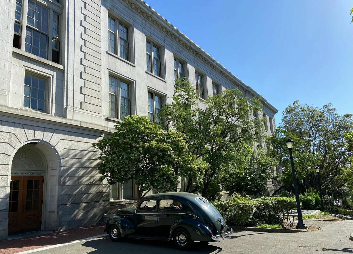 Filming for the Christopher Nolan movie "Oppenheimer" takes place on the UC Berkeley campus on May 20, 2022.