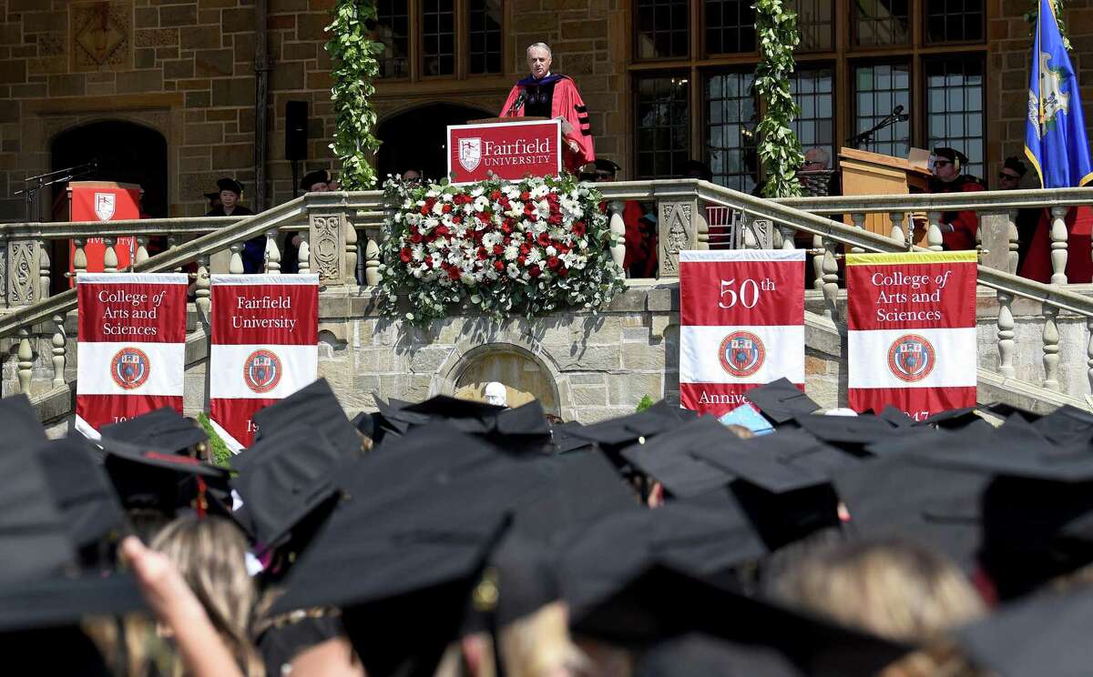 Robert D. Manfred, Jr., commissioner of Major League Baseball, is the commencement speaker at Fairfield University's Commencement ceremonies Sunday, May 22, 2022.