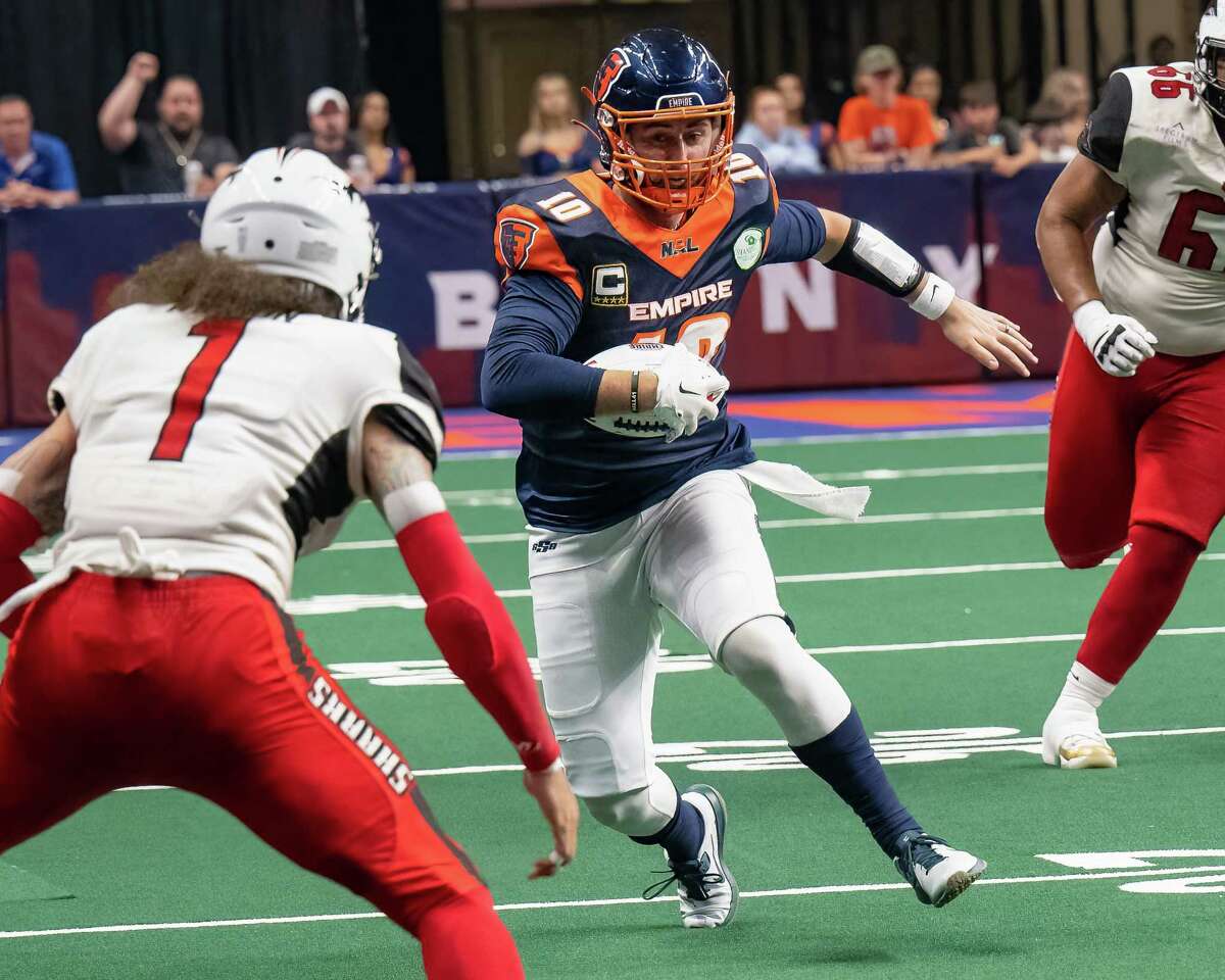Albany Empire quarterback Sam Castronova, seen here against Jacksonville last week,  was 10-for-18 for 116 yards, three touchdowns and an interception against Columbus. He also added 10 rushing yards.