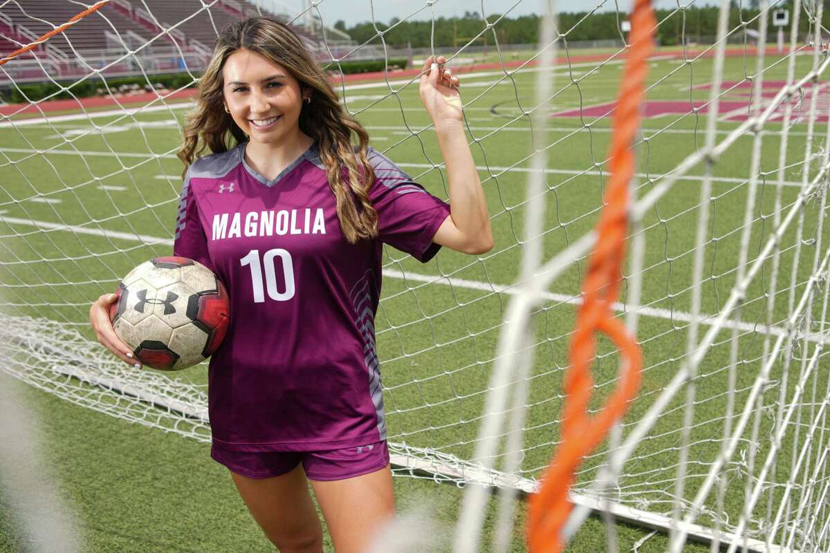 Magnolia High School senior Laney Gonzales poses for a portrait Wednesday, May 11, 2022 in Magnolia. Gonzales is the Houston Chronicle’s 2022 All-Greater Houston girls soccer player of the year.