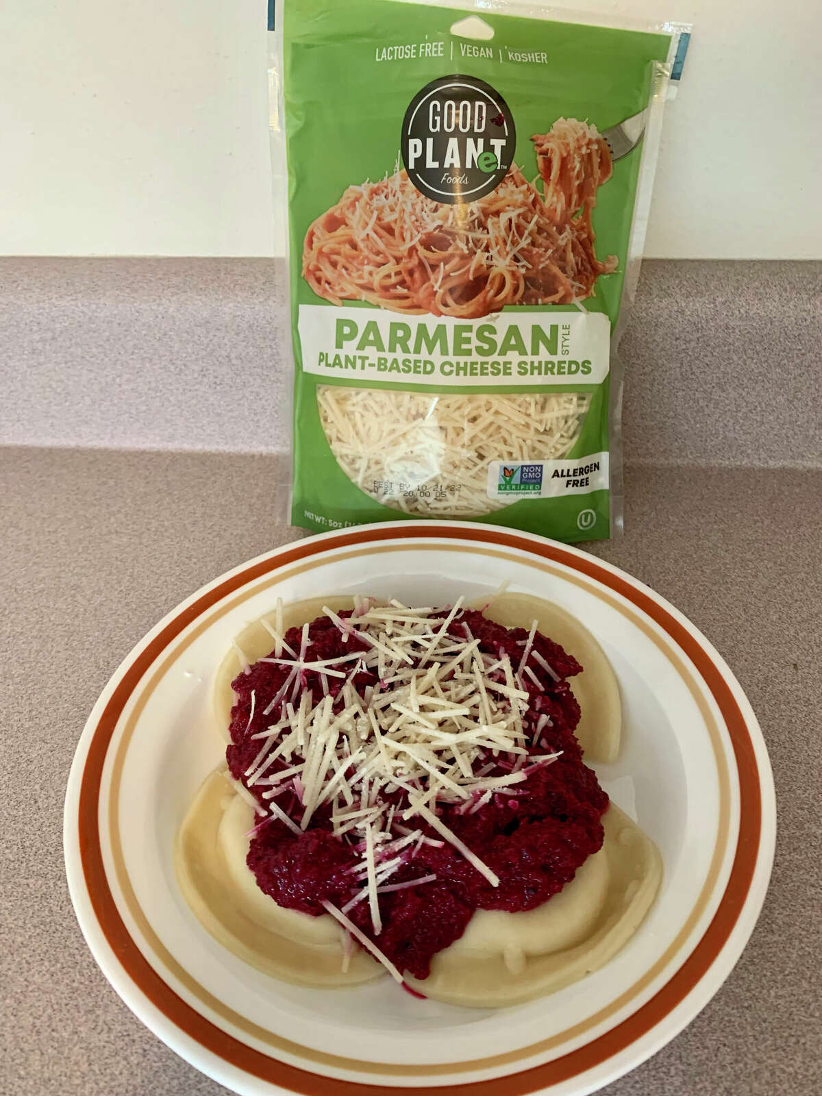 Vegan shredded parmesan cheese