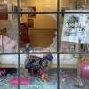 This photo shows some of the damage done during a break-in at AnArte Gallery on Broadway on May 16.