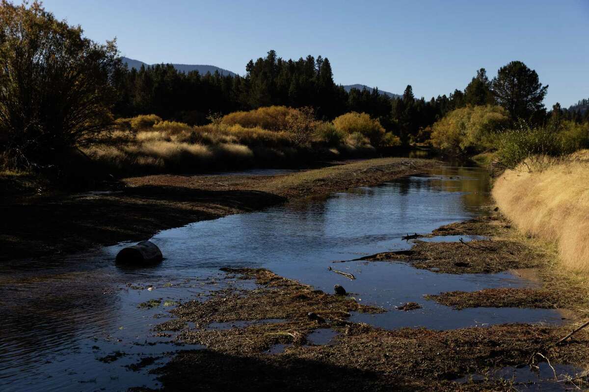 Low flows in the Upper Truckee River are seen near Lake Tahoe..