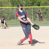 Big Rapids' Cailin Knoop delivers a pitch in action last week.
