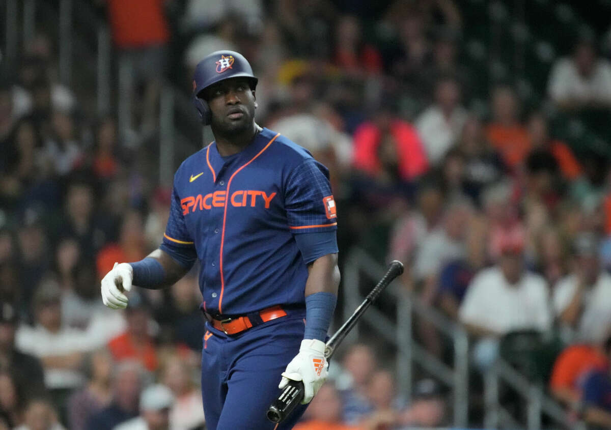 Yordan Alvarez, who missed the final seven games before the All-Star break, was back Thursday for the Astros' doubleheader against the Yankees.
