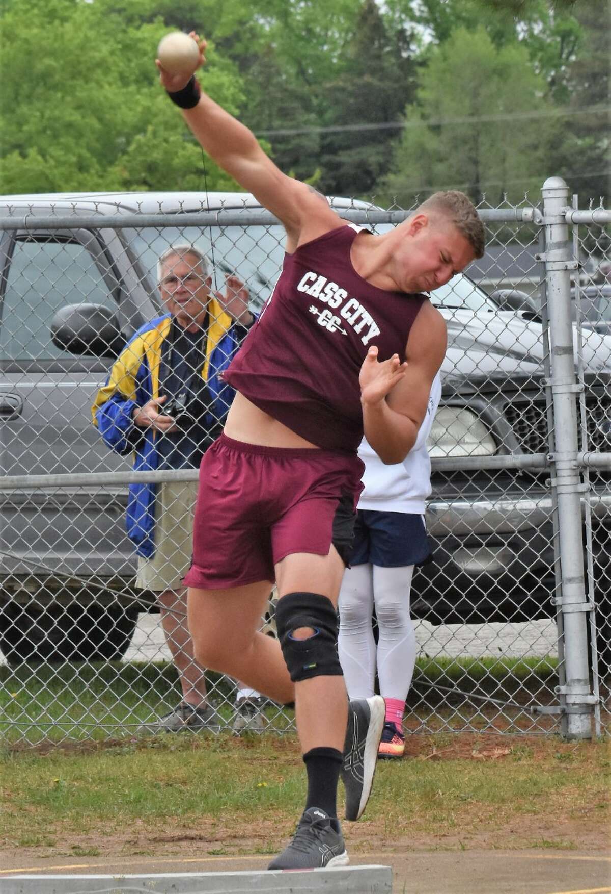 Cass City's Connor Herford qualified for states in the shot put.