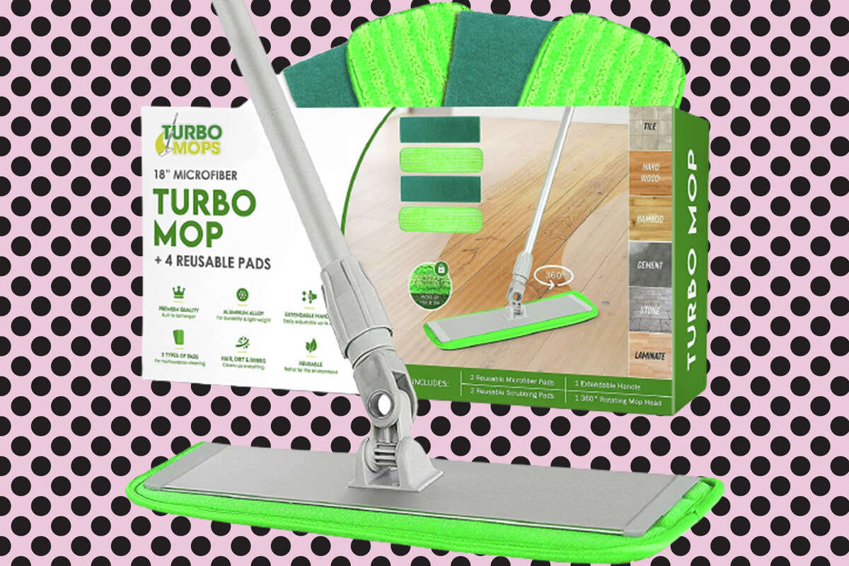 metgezel Speel kook een maaltijd This Microfiber Turbo Mop will keep your floors sparkly clean