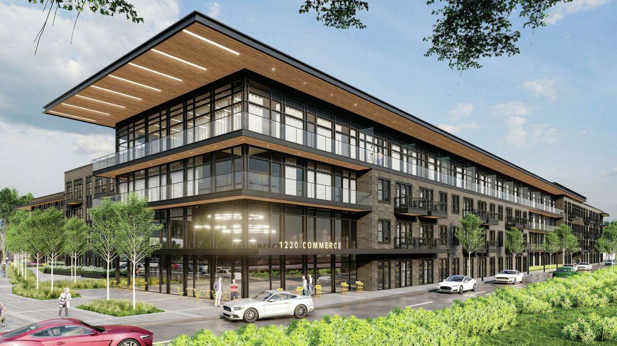 Renderings of an apartment complex Vaquero Ventures plans to build east of downtown San Antonio.