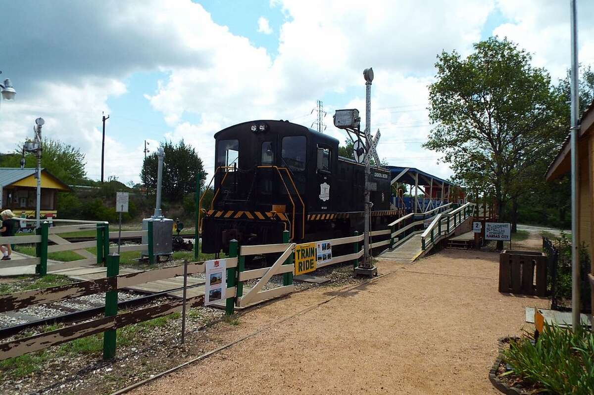 A locomotive seen at the Texas Transportation Museum on July 10, 2018 in San Antonio, TX.