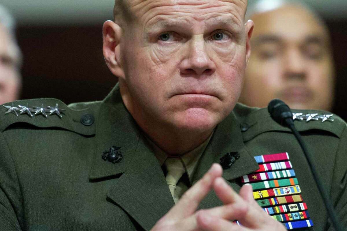 Retired Marine Corps Commandant Gen. Robert Neller, shown in 2016, was on the renaming commission that unveiled its recommendations Tuesday. (AP Photo/Cliff Owen)