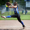 Coleman's Maddy Miller delivers a pitch during Monday's game against Breckenridge, May 23, 2022.