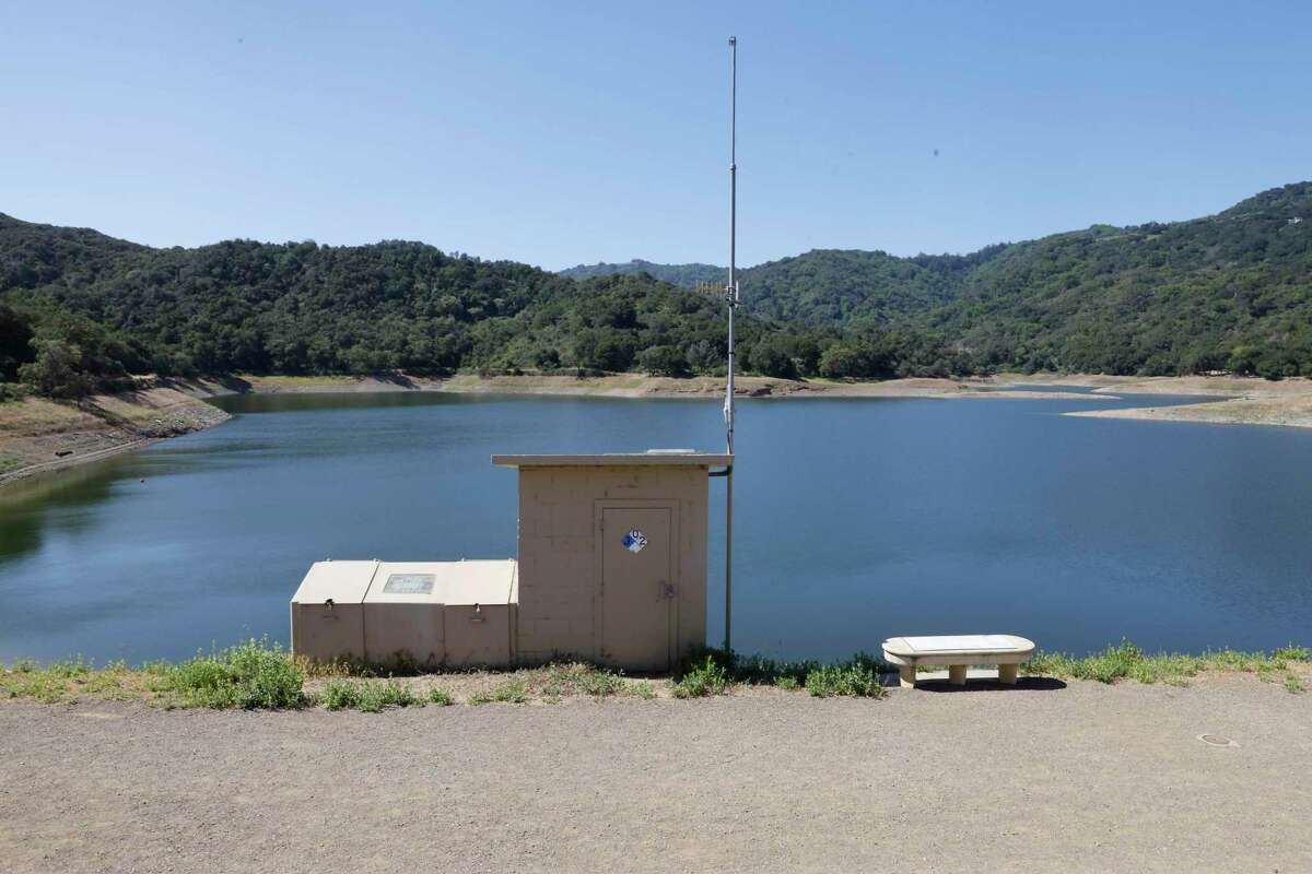 California drought: Does shaming water use work to help conserve? The Stevens Creek Reservoir in Cupertino is part of the Santa Clara Valley Water District. Water levels are worryingly low.