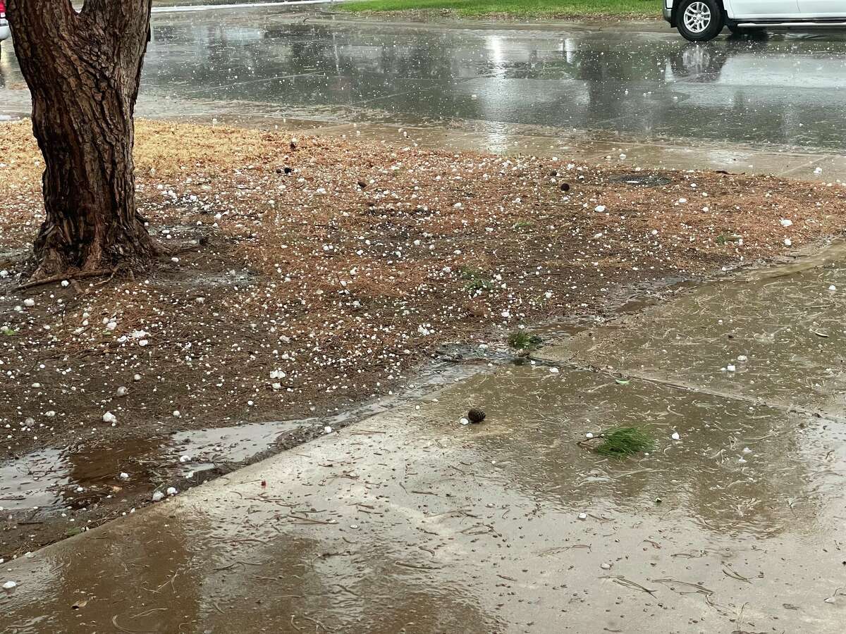 National Weather Service 'Baseball' sized hail reported in Midland