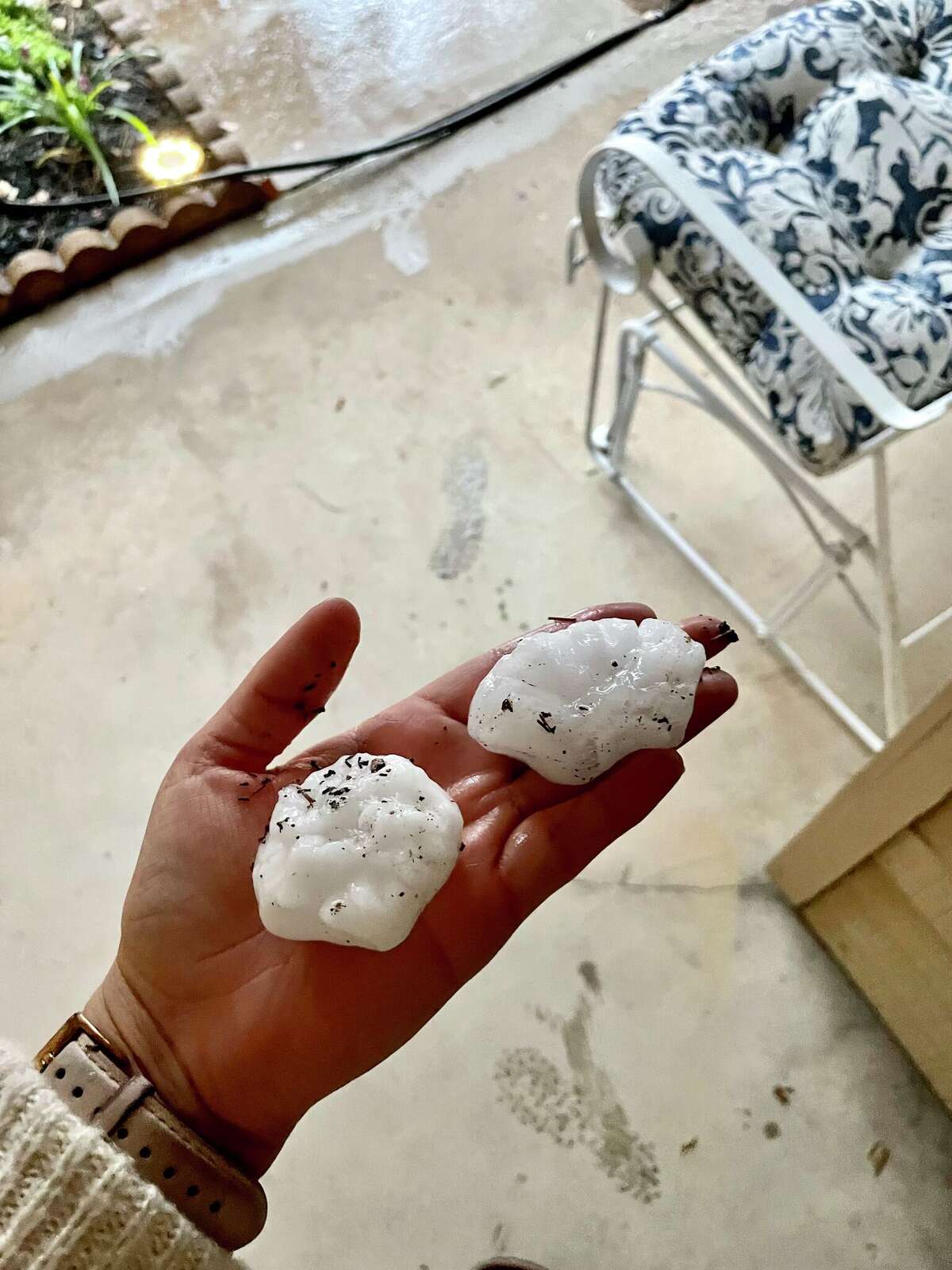 National Weather Service 'Baseball' sized hail reported in Midland