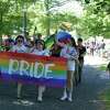 Students from Ridgefield's middle school and high school gay-straight alliances led a parade through ballard park on the town's first pride day, Saturday June 15.