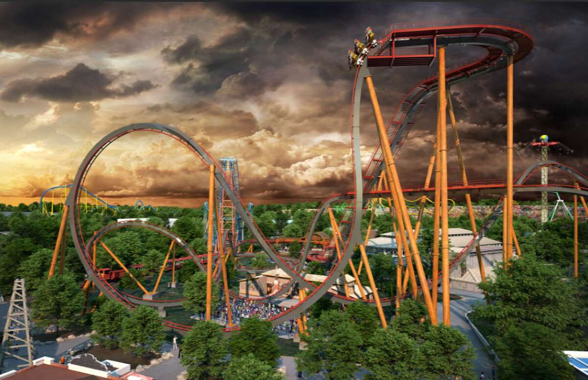 Six Flags Fiesta Texas introduces the Dr. Diabolical’s Cliffhanger the world's steepest dive coaster, according to the parks website. 