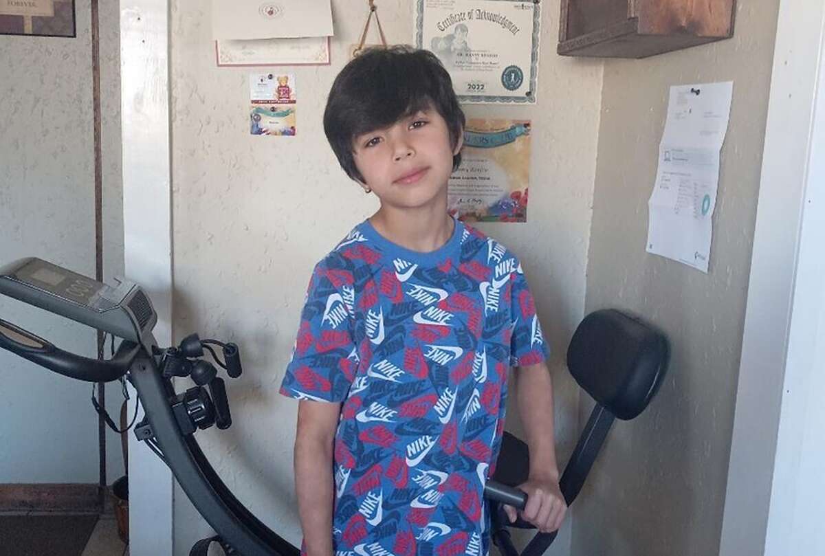 This March 2022 photo provided by Manny Renfro shows his grandson, Uziyah Garcia, while on spring break in San Angelo, Texas. The 8-year-old was among those killed in Tuesday's shooting at Robb Elementary School on May 24 in Uvalde, Texas.