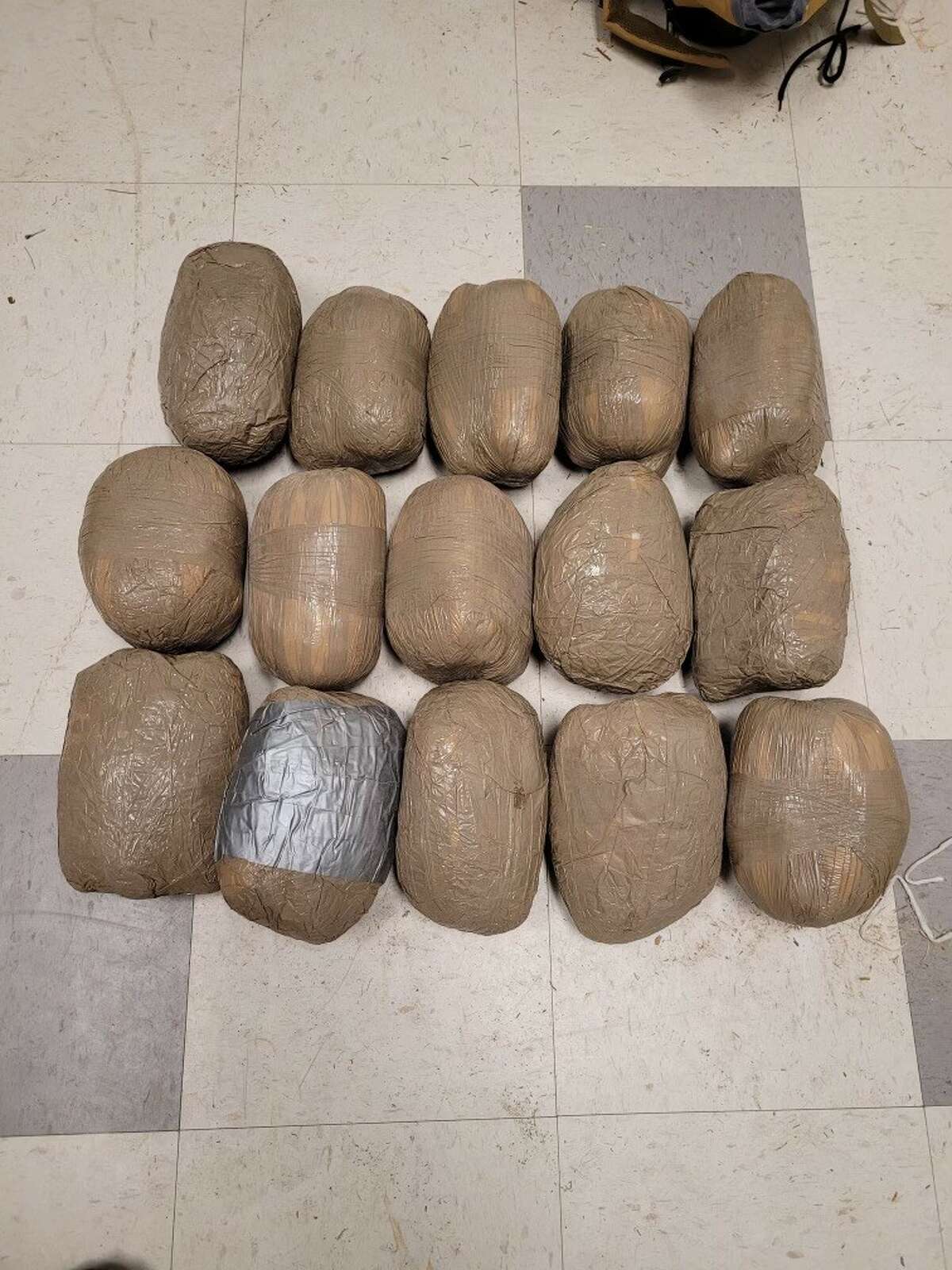 U.S. Border Patrol agents along with the assistance of the Texas Department of Public Safety seized 15 packages of methamphetamine valued at $1.46 million near Van Horn, Texas on Monday, May 23, 2023.