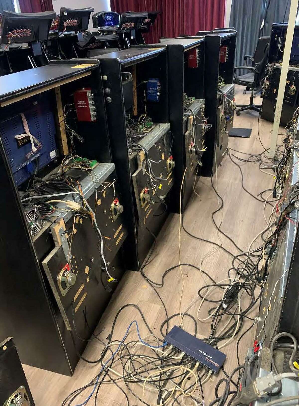 South Carolina businessman Jimmy Martin alleges in a lawsuit the San Antonio Police Department broke eight liner gaming machines’ casings and cut their wires in January at his Silver Bell parlor at 4133 Naco Perrin Blvd. He’s accused of running an illegal gambling establishment, a charge he disputes.