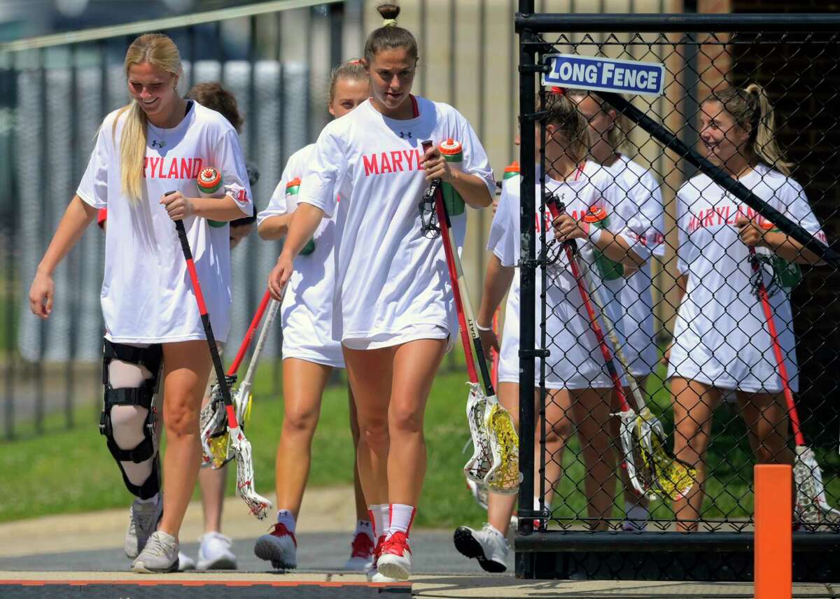 Torie Barretta, left, and Grace Griffin have played at Maryland for five seasons and will end their careers in the Final Four.