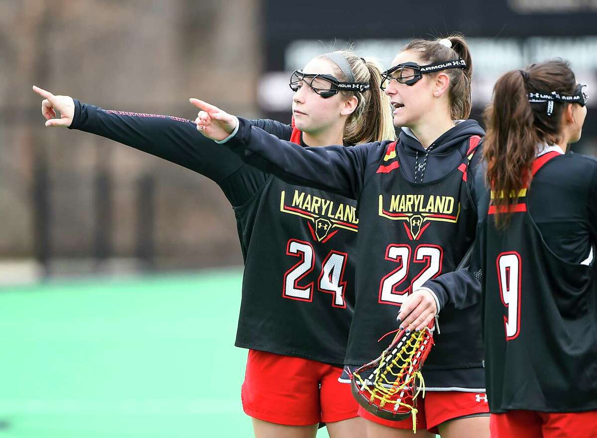 Grace Griffin (22) was a captain for the first time in 2020, when Maryland relied heavily on freshmen, including Shaylan Ahearn.
