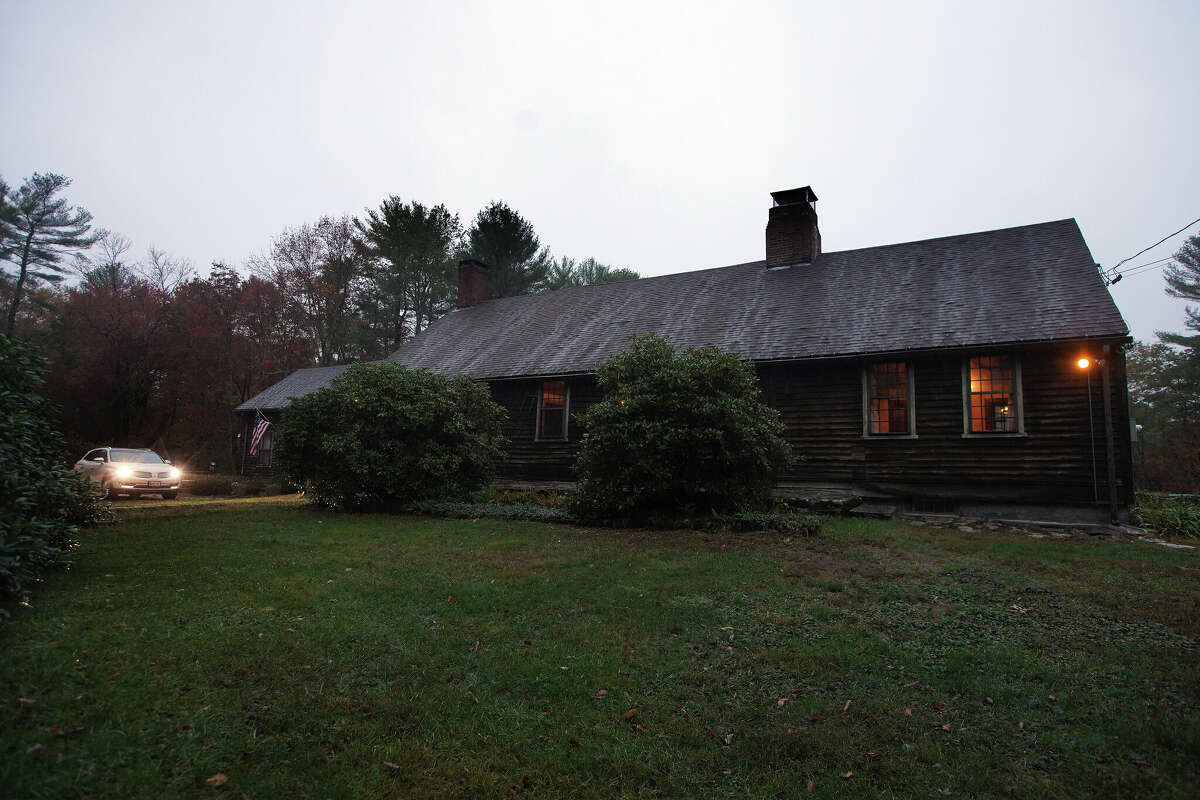 The "Conjuring" house in Harrisville, RI on Oct. 14, 2020. The home is a 3,100 square foot farmhouse and eight-acre property made famous by the movie series that began in 2013.