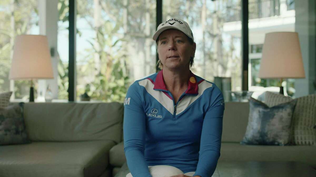 A shot from the documentary "Becoming ANNIKA," about the life and career of golfer Annika Sorenstam.