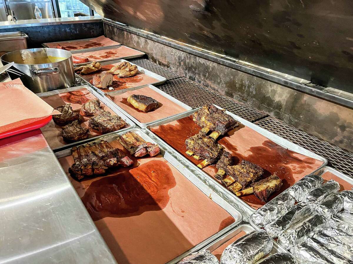 You order right from the pit at Cooper's Old Time Pit Bar-B-Que in Katy.