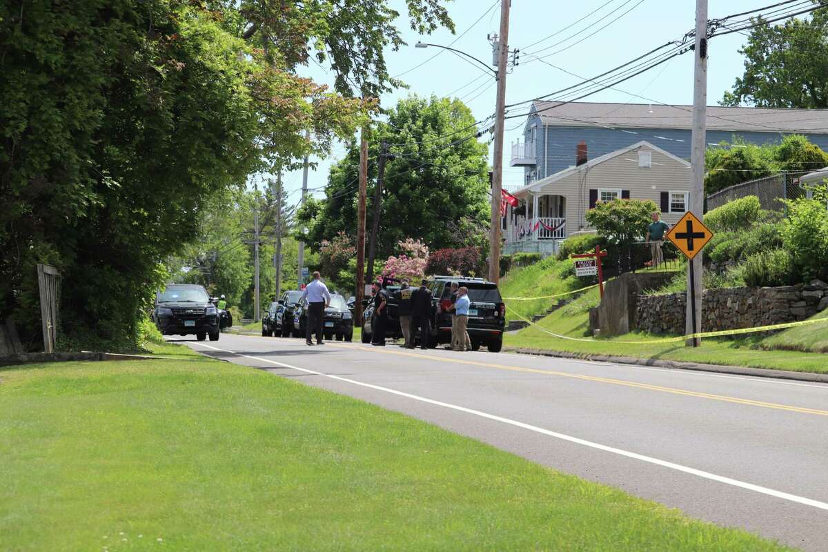 Police in Milford, Conn. closed a section of Edgefield Road near Burwells Court on Wednesday, May 25, 2022 after a shooting.
