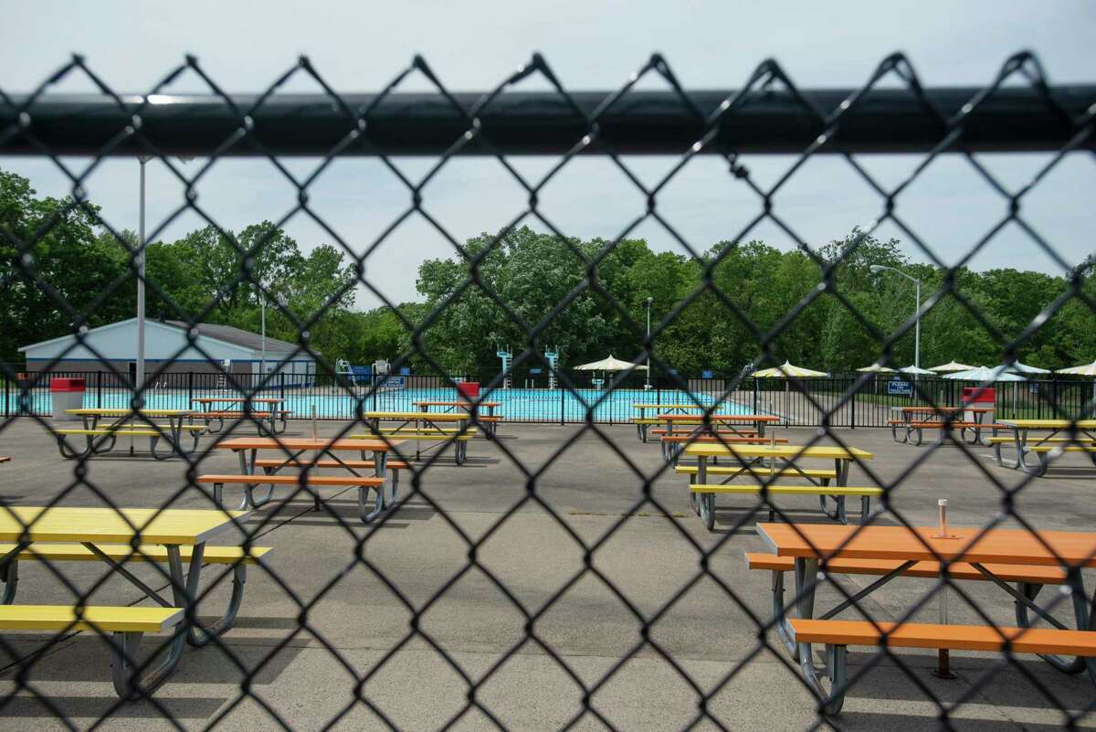 A view of the pool at the Colonie Mohawk River Park and Pool Complex on Thursday, May 26, 2022, in Colonie, N.Y. (Paul Buckowski/Times Union)