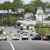 Traffic moves along West Main Street in Stamford, Conn. Wednesday, May 11, 2022.