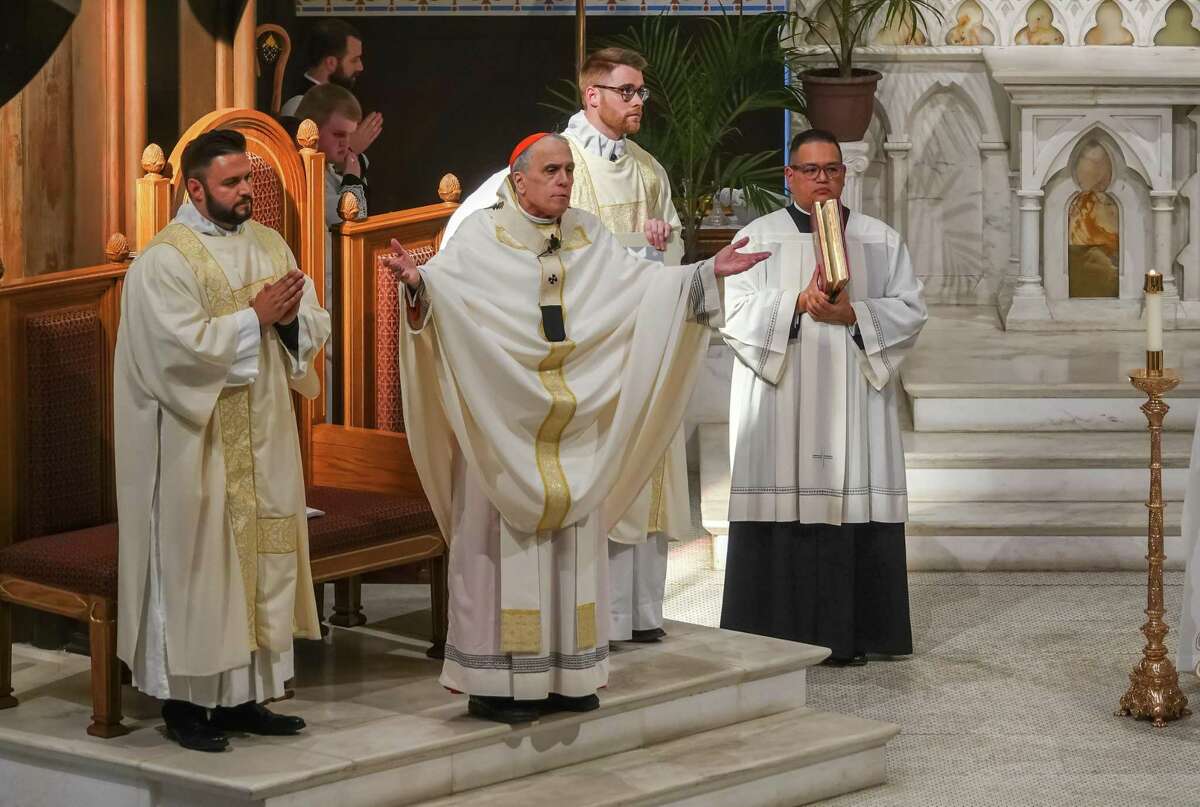 GALVESTON, TX MAY 23: Cardinal Daniel DiNardo presides over the Catholic Archdiocese 175th Opening Anniversary Mass celebration at St. Mary Cathedral Basilica in Galveston, Texas.