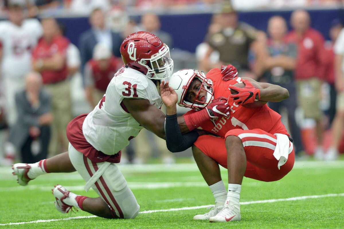 No stranger to NRG Stadium, Obo Okoronkwo played there with Oklahoma in September 2016, sacking Houston Cougars quarterback Greg Ward Jr. in the process.