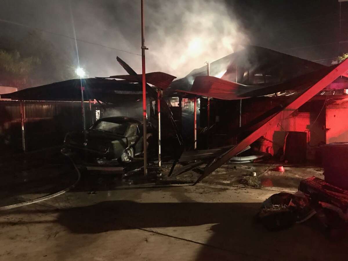Pictured is a single-story residence that was engulfed in flames on Friday, May 27, 2022. A home was reportedly burned at around 2:45 a.m. near the intersection of Baltimore Street and Santa Maria Avenue.