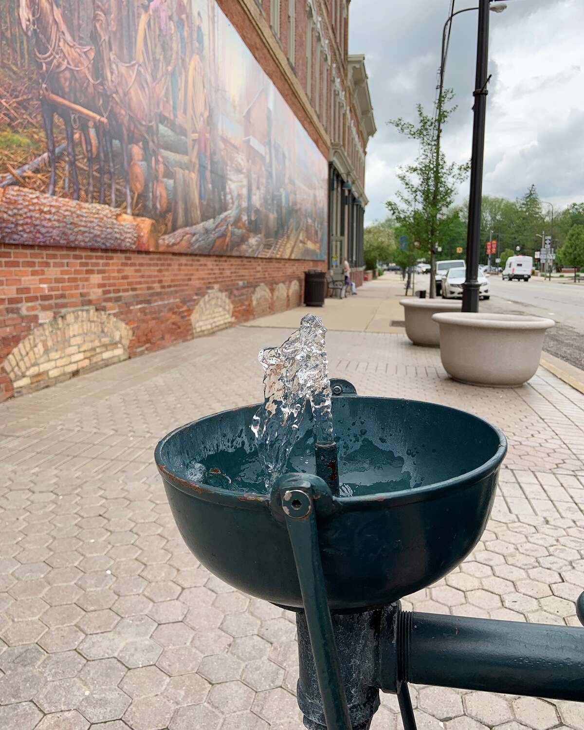 Big Rapids' historic water fountain recently was spotted on the corner of Maple Street and Michigan Avenue. The drinking fountain dates back to the late 1880s. 