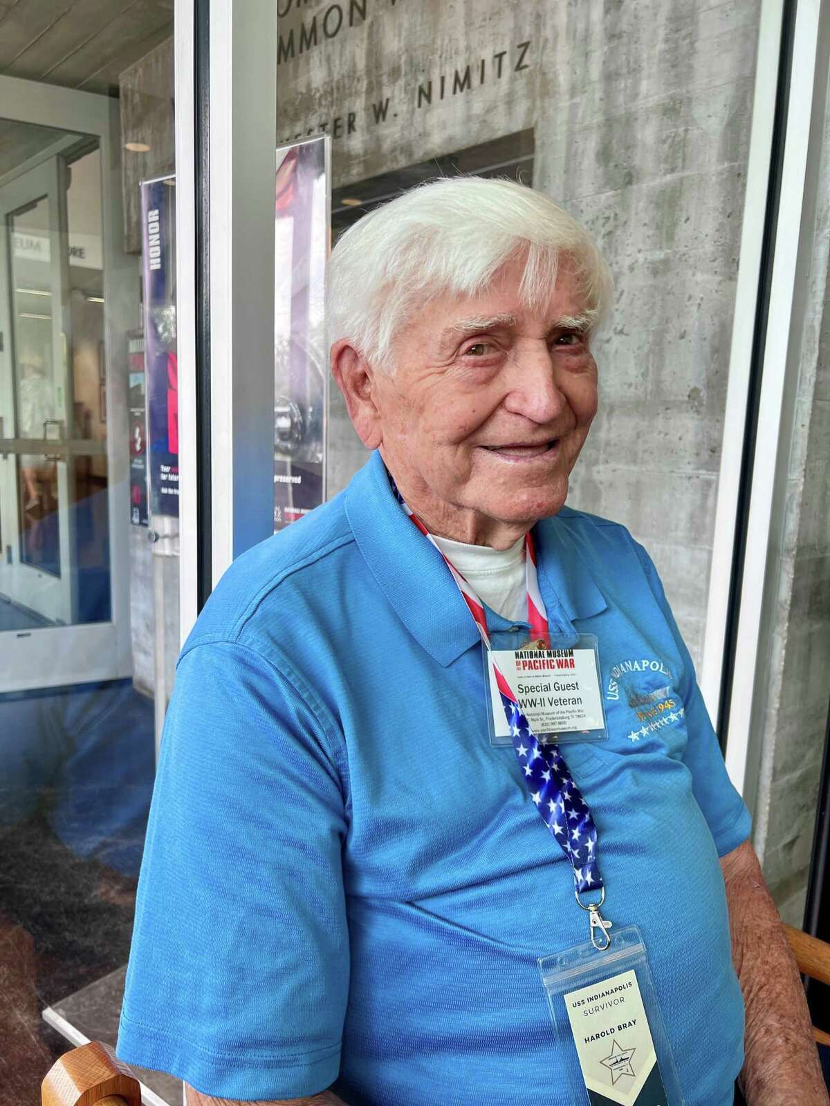 USS Indianapolis survivor Harold Bray is one of the last two surviving crew members of the USS Indianapolis which was sunk July 30, 1945 after being struck by two Japanese torpedoes.