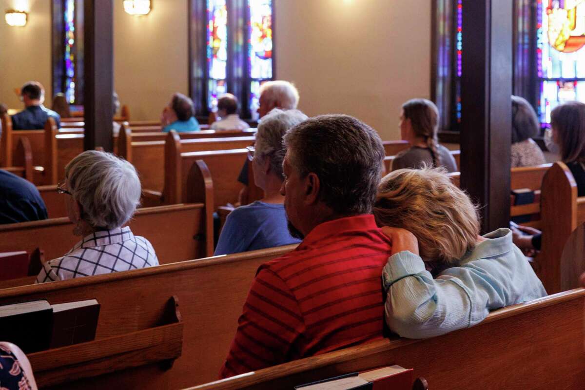 An evening prayer service at St. Philip’s Episcopal Church in Uvalde on Thursday drew mourners to honor the lives of 21 victims who died in a mass shooting at Robb Elementary School two days earlier. The sermon was about suffering and love — it was too soon to talk about comfort, they were told.