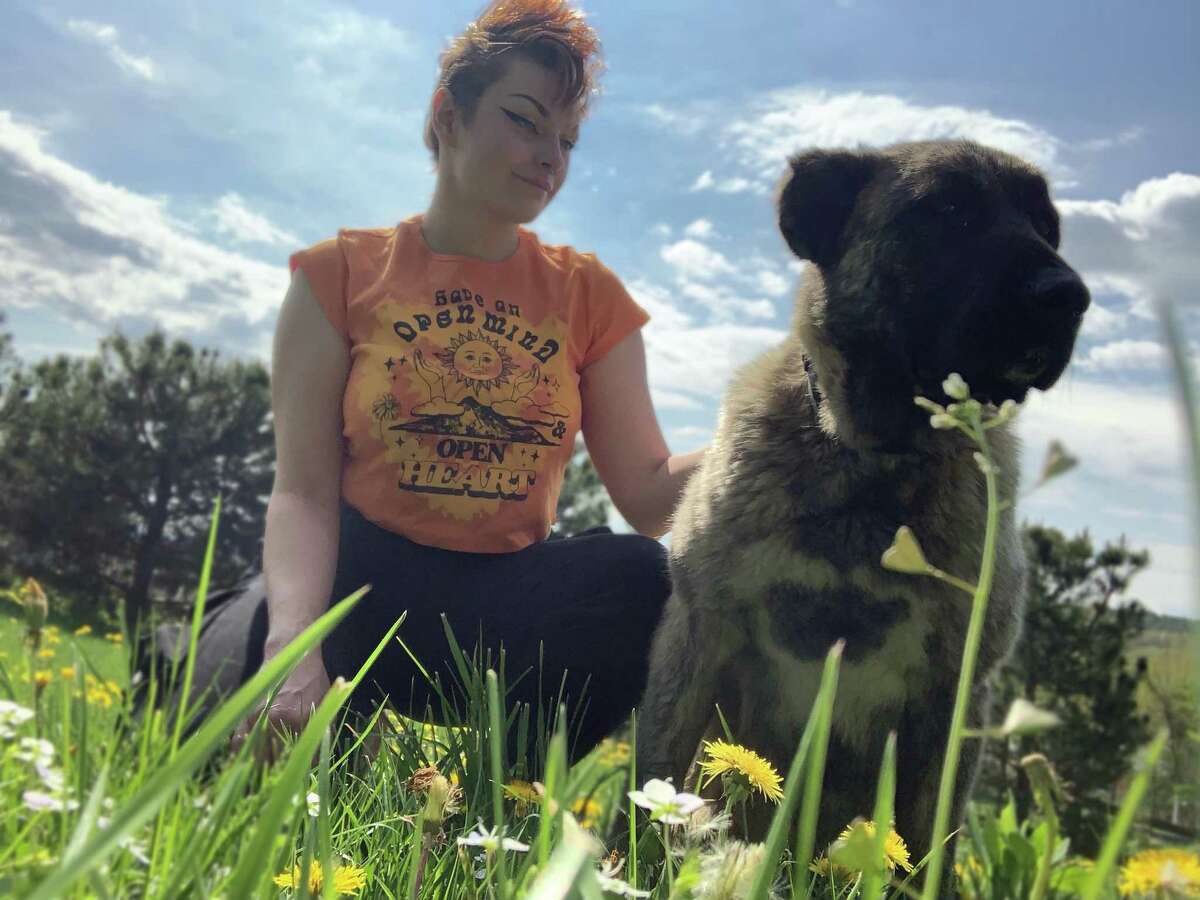 Emily Franco, a Monroe resident who previously lived in Stamford, went to Ukraine to rescue disabled dogs, like Topaz, an Anatolian Shepherd.