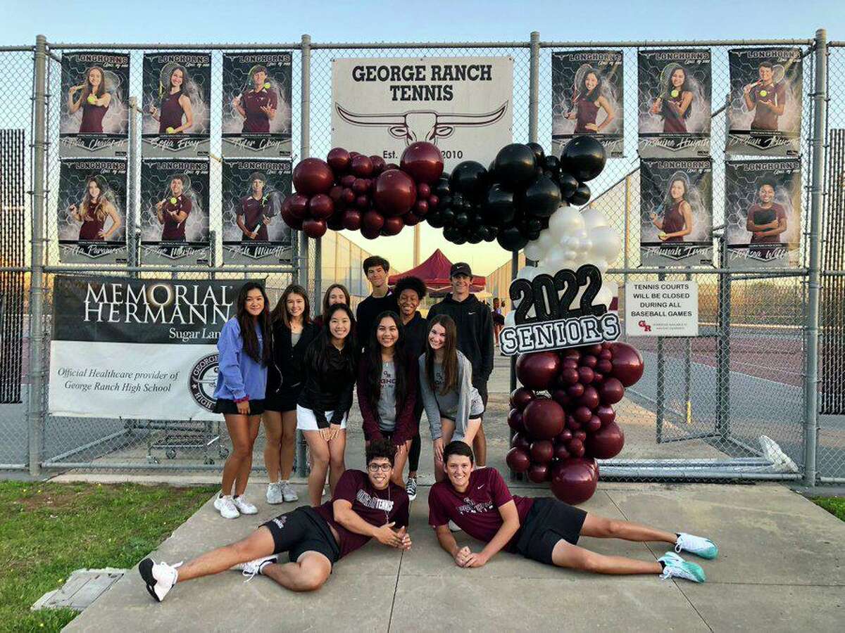 The George Ranch tennis team honored its senior class during the final month of the school year. Eleven Longhorns were selected for the THSCA academic all-state team for spring sports.