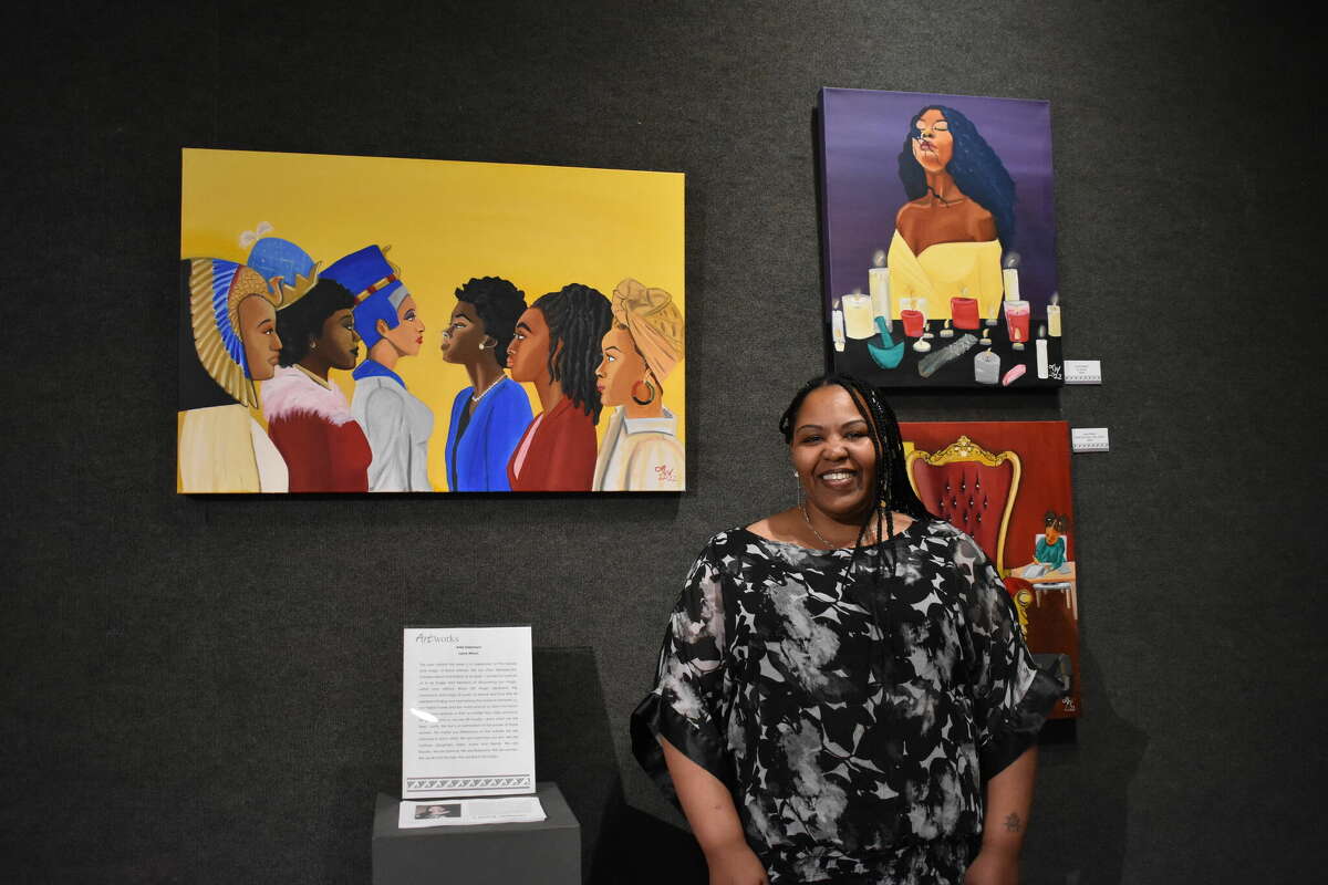 Artwork's latest exhibit is a collaboration with six artists from ArtXchangeGR including Laura Wilson (pictured), who promote artistic expression and amplify the voices of those who may be marginalized. 