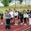 The new state-of-the-art $87.5 million Beman Middle School was formally dedicated Friday morning at the track across from the facility on Wilderman’s Way in Middletown. Members of the student chorus perform for the crowd.