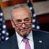 Senate Majority Leader Chuck Schumer, D-N.Y., seen in an April 28, 2022, file photo, said Wednesday the Senate would vote next month on gun-related measures. (Yuri Gripas/Abaca Press/TNS)