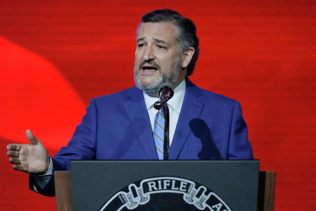 Sen. Ted Cruz, R-Texas, speaks during the Leadership Forum at the National Rifle Association Annual Meeting at the George R. Brown Convention Center Friday, May 27, 2022, in Houston.