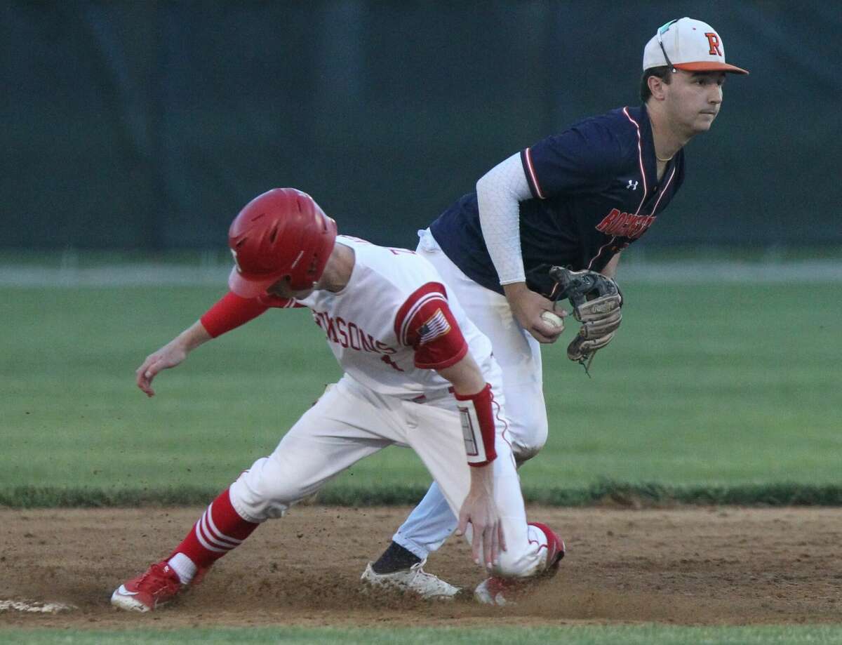 Action from the Jacksonville baseball team's 7-5 win over Rochester in the semifinals of the Chatham Glenwood Regional Thursday night